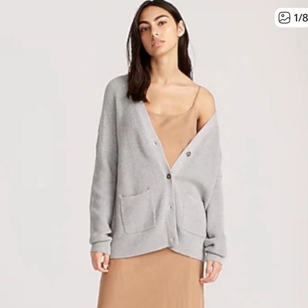 J.Crew V-neck cotton-cashmere cardigan sweater in Large - Picture 10 of 10